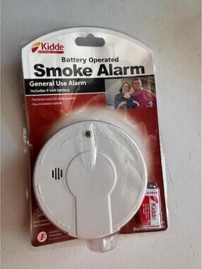 Kidde Battery Operated Smoke Alarm with 9 Volt Battery Included
